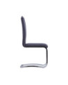 Cadeiras de jantar cantilever 2 pcs camurça artificial cinzento